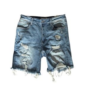 Women’s Risen Jeans Denim Shorts